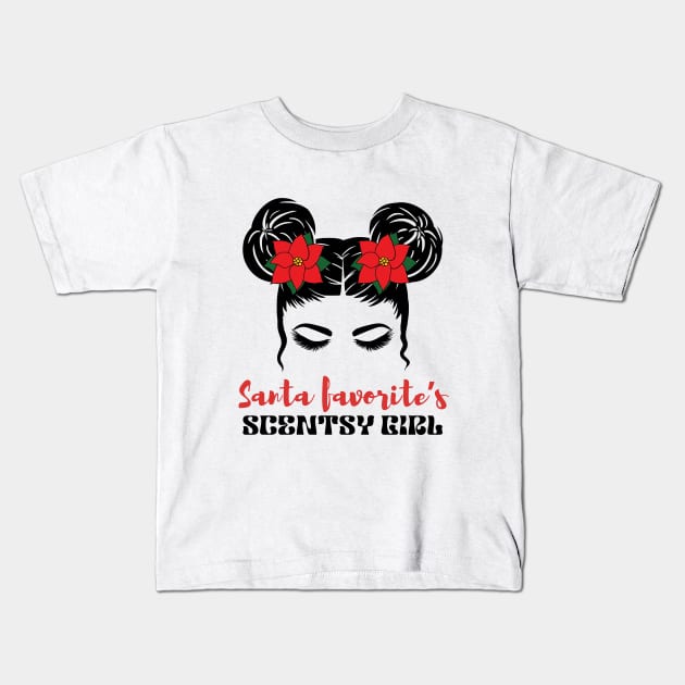 messy bun christmas scentsy independent consultant Kids T-Shirt by scentsySMELL